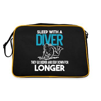 Sleep with a diver - depth and endurance - Retro Bag - black/gold - Back