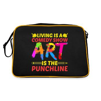 Artiste Peintre L’art graphique est l’art de la punchline - Sac Retro - noir/or - Dos