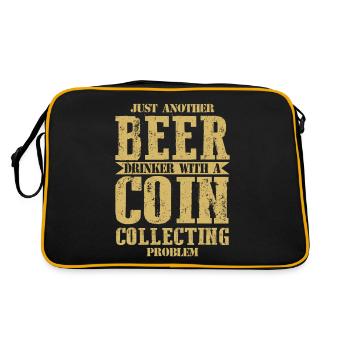 Beer Lover's Numismatic Dilemma: Coins and Brews - Retro Bag - black/gold - Back