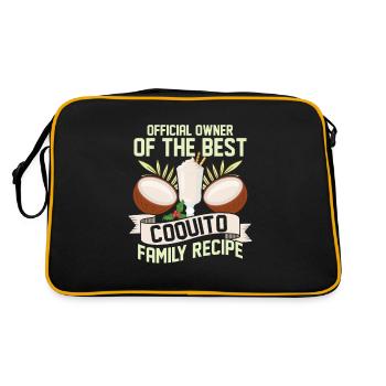 Best Coquito Family Recipe Puerto Rican Coconut Ru - Retro Bag - black/gold - Back
