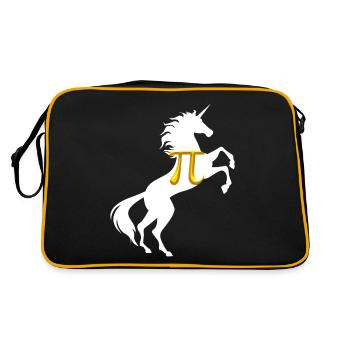T-Shirt Licorne Symbole Pi Licorne Magique 14 Mars - Sac Retro - noir/or - Dos