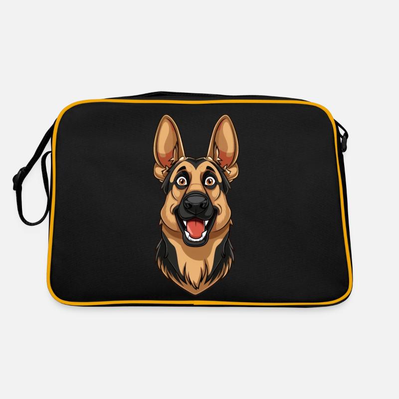 Schäferhund | German Shepherd | Cartoon Artwork Retro Tasche