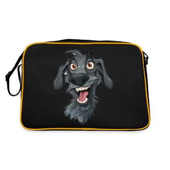 Lévrier écossais Illustration de dessin animé - Sac Retro - noir/or - Dos