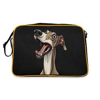 Sloughi | Lévrier arabe | Illustration de dessin animé - Sac Retro - noir/or - Dos