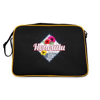 Honolulu City Hawaii United States Vintage - Retro Bag - black/gold - Back