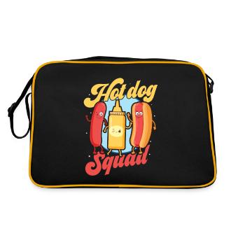 Hot Dog Squad Hotdogs Foodie Viennese - Retro Bag - black/gold - Back