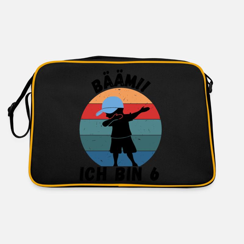 6. Geburtstag - BÄÄM, Junge mit DAB Tanz Retro Tasche