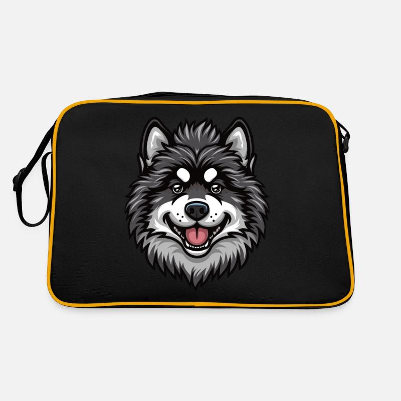 Wolfsspitz Keeshond | Cartoon Artwork Retro Tasche