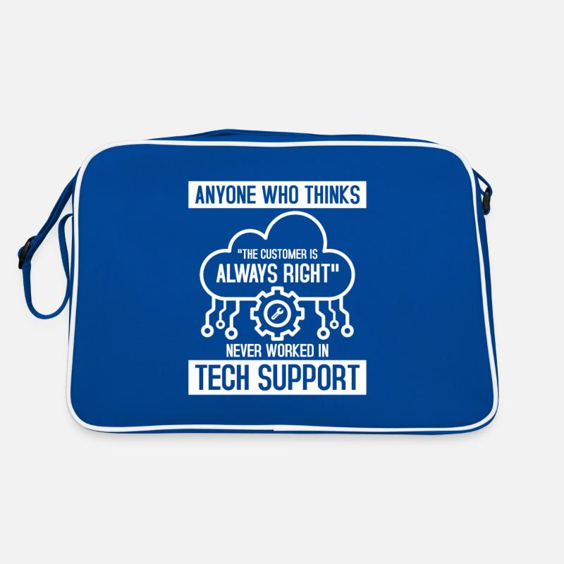 Never Worked In Tech Support Computer Tech Support Retro Bag