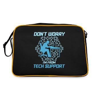 From Now On Call Me Tech Wizard Tech Support Compu - Retro Bag - black/gold - Back
