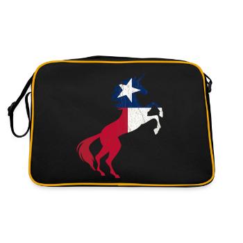 T-shirt drapeau licorne du Texas, licorne magique et cool - Sac Retro - noir/or - Dos