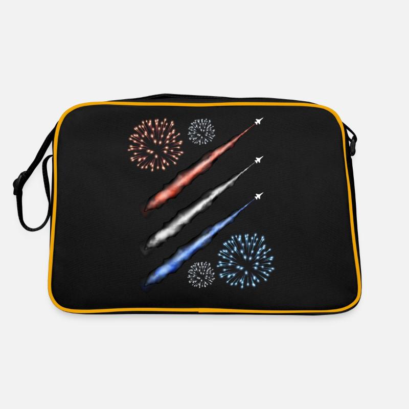 Contrail and Fireworks - Red White and Blue Retro Bag