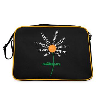 Teacher Life - Teach Love Inspire Teachers - Retro Bag - black/gold - Back