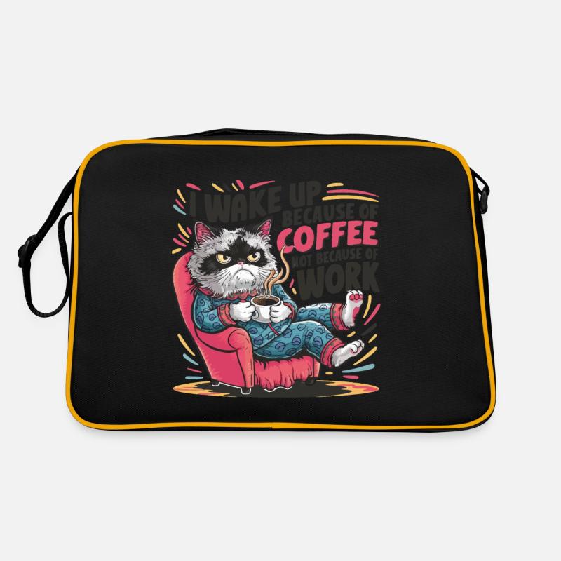 WEGEN DES KAFFEES Retro Tasche