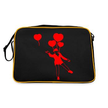Ballons de cœur ascendants - Sac Retro - noir/or - Dos