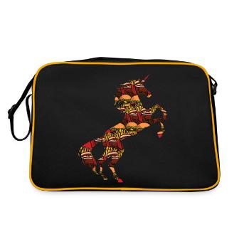 Junk Food Unicorn TShirt Unhealthy Foods Magical - Retro Bag - black/gold - Back