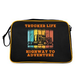 La vie de camionneur : l’autoroute de l’aventure. Camionneurs - Sac Retro - noir/or - Dos