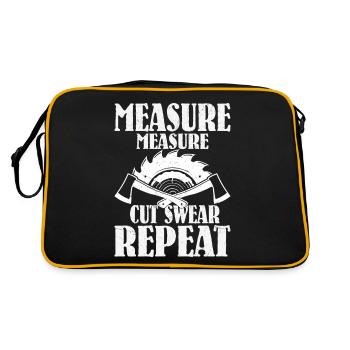 Carpenter's Rhythm - Measure, Cut, Swear, Repeat - Retro Bag - black/gold - Back