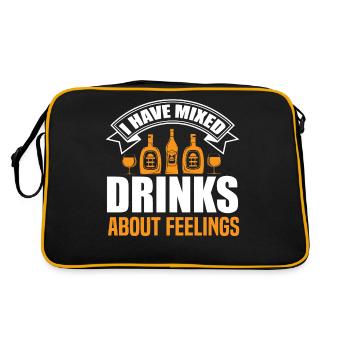 J’ai des boissons mitigées sur les sentiments. - Sac Retro - noir/or - Dos