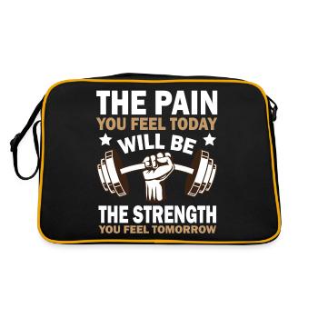 The Pain You Feel Today Will Be The Strength You F - Retro Bag - black/gold - Back