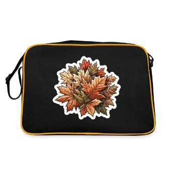 Autumn, Foliage, Leaves, Season, Weather - Retro Bag - black/gold - Back