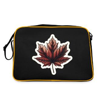 autumn, foliage, leaf, season, october, weather - Retro Bag - black/gold - Back
