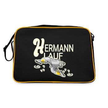 Hermann lauf - Sac Retro - noir/or - Dos