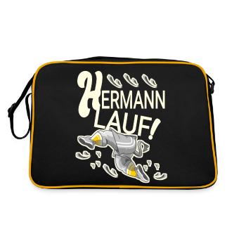 Hermann lustig - Sac Retro - noir/or - Dos
