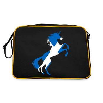 Licorne Drapeau de l’Écosse T-Shirt Licorne magique Jeu de mots - Sac Retro - noir/or - Dos