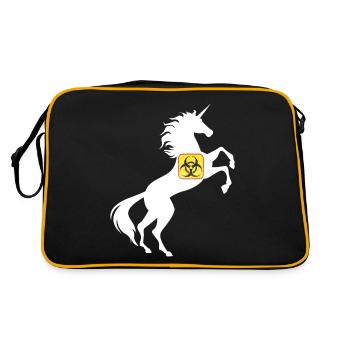 Licorne Symbole de danger biologique TShirt Chimique Magique - Sac Retro - noir/or - Dos