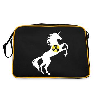 Licorne Symbole Radioactive Chemise Radiation Licorne - Sac Retro - noir/or - Dos
