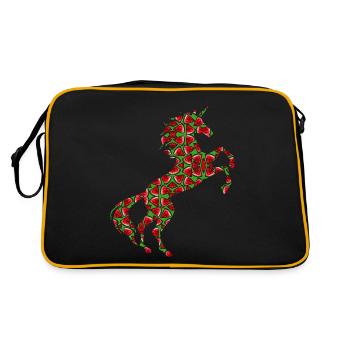 Licorne pastèque Plante tropicale magique - Sac Retro - noir/or - Dos