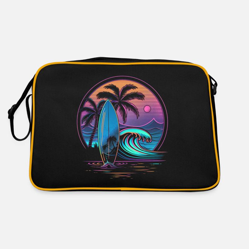 Surfen Retro Wave Surfer Geschenk Retro Tasche