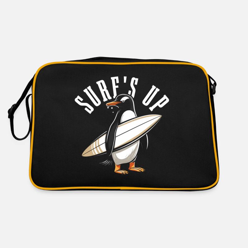 Pingouin Surf Surfer Funny Gift Sac Retro