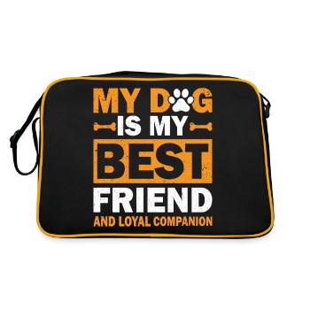 Mon chien est mon meilleur ami et mon fidèle compagnon - Sac Retro - noir/or - Dos