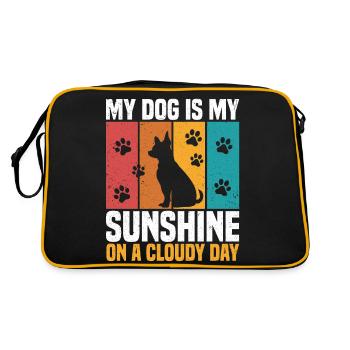My Dog Is My Sunshine On A Cloudy Day - Retro Bag - black/gold - Back