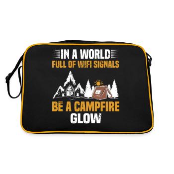 Dans un monde plein de signaux Wifi, soyez un Feu de camp Glo - Sac Retro - noir/or - Dos