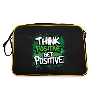PENSEZ POSITIF DEVENEZ POSITIF - Sac Retro - noir/or - Dos