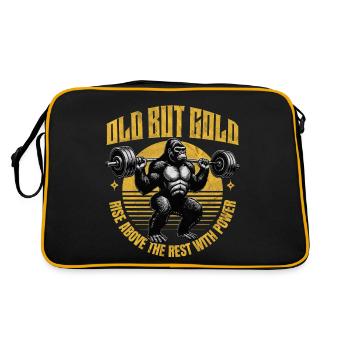 Old but Gold Power, Fitness, Bodybuilding - Retro Bag - black/gold - Back