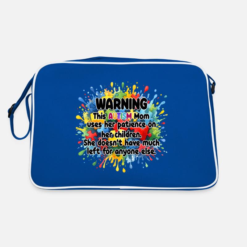 Autism Mom Warning - Supportive & Funny Autism Retro Bag
