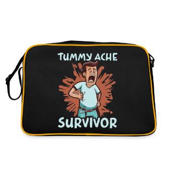 Survivant de la douleur abdominale fort et courageux - Sac Retro - noir/or - Dos