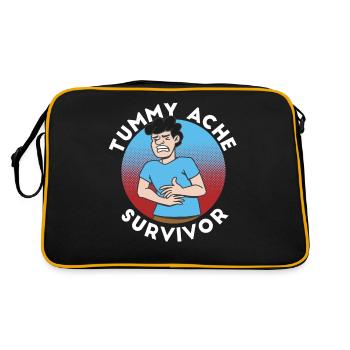 Survivant de la douleur abdominale fort et courageux - Sac Retro - noir/or - Dos