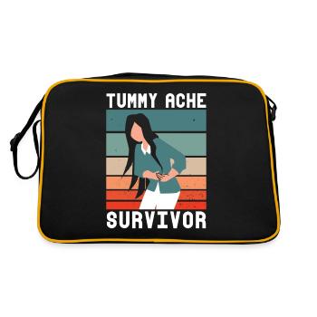 Survivant de la douleur abdominale fort et courageux - Sac Retro - noir/or - Dos