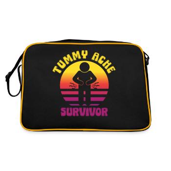 Survivant de la douleur abdominale fort et courageux - Sac Retro - noir/or - Dos