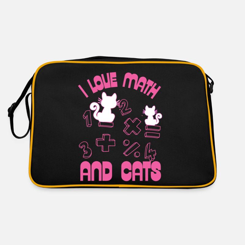 J’aime les maths et les chats Sac Retro