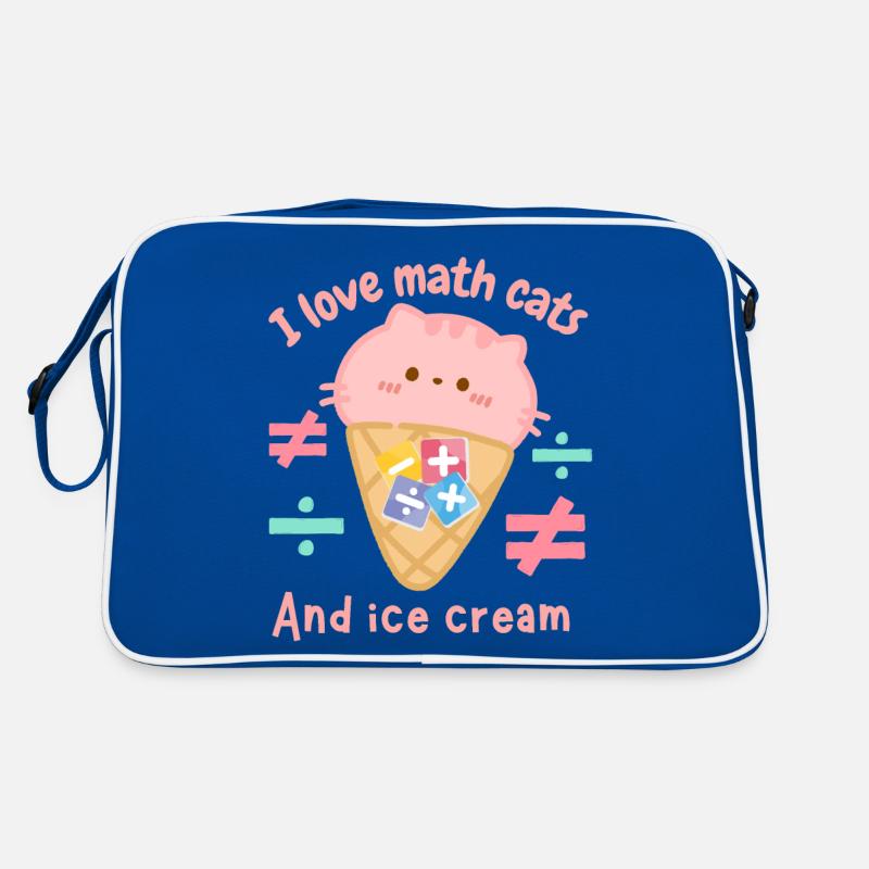 J’adore les chats mathématiques et les glaces Sac Retro
