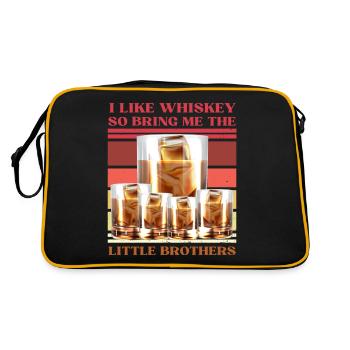 J’aime le whisky alors apportez-moi les petits frères - Sac Retro - noir/or - Dos