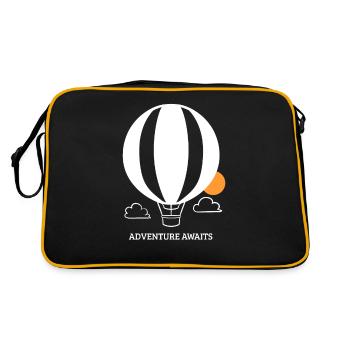 Hot Air Balloon Balloon Ride Sky I Gift - Retro Bag - black/gold - Back