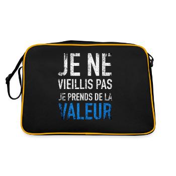 I don't get old, I increase in value - Retro Bag - black/gold - Back