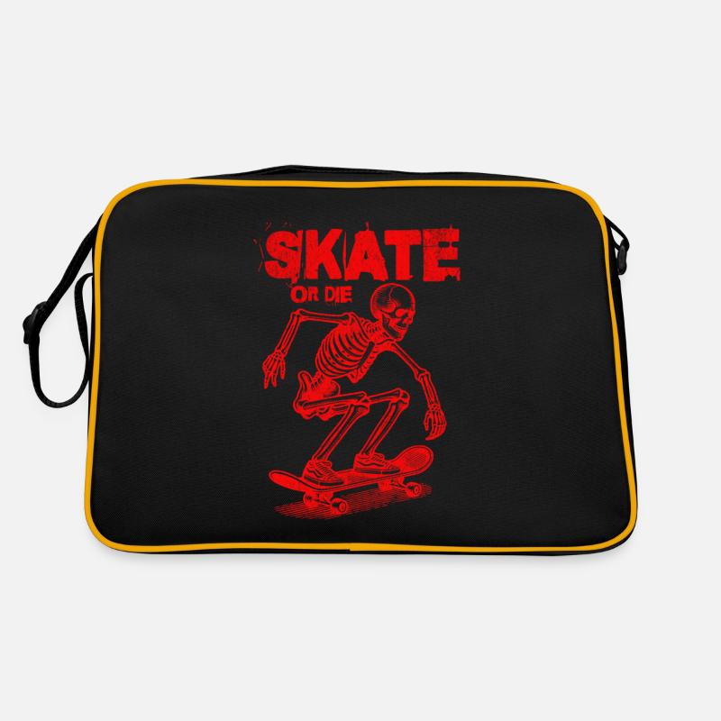 Skeleton skateboard Retro Tasche